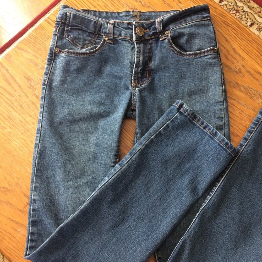 7 For All Mankind straight leg jeans, size 25